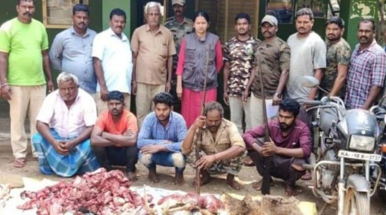ನಾಡ ಬಂದೂಕು ಬಳಸಿ ಜಿಂಕೆ ಬೇಟೆಯಾಡಿದ್ದ ಐವರ ಅರೆಸ್ಟ್ jinke