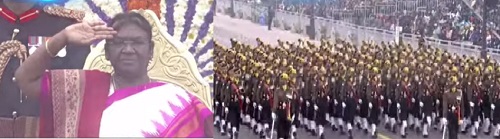 74ನೇ ಗಣರಾಜ್ಯೋತ್ಸವ:ವಿವಿಧ ಸೇನಾಪಡೆಗಳಿಂದ ಪಥಸಂಚಲನ drawpadi murmu
