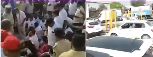 ಟೋಲ್ ಸಂಗ್ರಹಕ್ಕೆ ಭಾರಿ ವಿರೋಧ: ಕೇಂದ್ರ ಮತ್ತು ರಾಜ್ಯ ಸರ್ಕಾರದ ವಿರುದ್ಧ ತೀವ್ರ ಪ್ರತಿಭಟನೆ tol sangraha