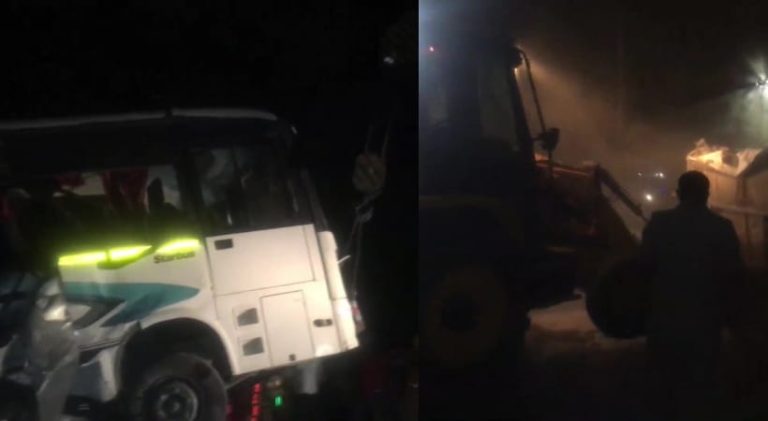 ಬಸ್ ಗೆ ಟ್ರಕ್ ಡಿಕ್ಕಿ: 7 ಮಂದಿ ಸಾವು, 40 ಜನರಿಗೆ ಗಾಯ ayodhya