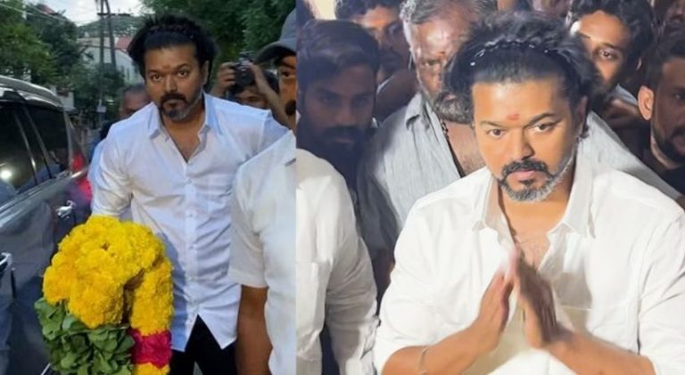 ಮನೋಬಾಲಾ ಅವರಿಗೆ ಅಂತಿಮ ನಮನ ಸಲ್ಲಿಸಲು ಖುದ್ದಾಗಿ ಬಂದ ವಿಜಯ್ vejay