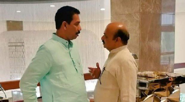 ನಳಿನ್ ಕುಮಾರ್ ಕಟೀಲು ಜೊತೆ ಮಾಜಿ ಸಿಎಂ ಬಸವರಾಜ ಬೊಮ್ಮಾಯಿ ಸಮಾಲೋಚನೆ kateel & bommayi