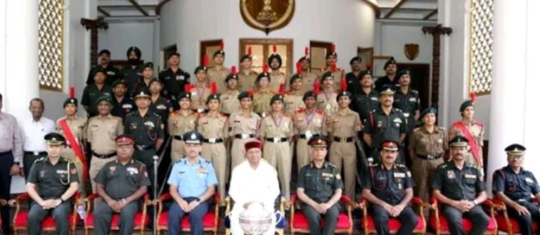 ಶೂಟಿಂಗ್ ಚಾಂಪಿಯನ್ಶಿಪ್ ಎನ್ ಸಿ ಸಿ ಕೆಡೆಟ್ ಗಳಿಗೆ ಅಭಿನಂದಿಸಿದ ರಾಜ್ಯಪಾಲರು ncc cadet