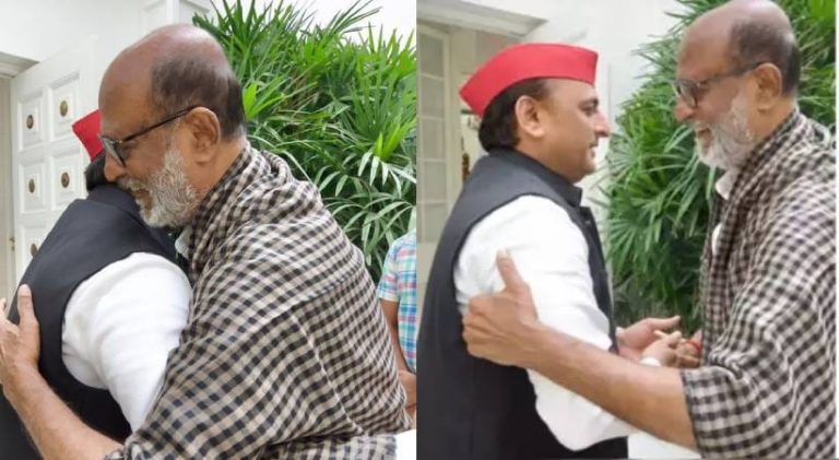 ರಜನಿಕಾಂತ್ ಮತ್ತು ಅಖಿಲೇಶ್ ಯಾದವ್ 9 ವರ್ಷಗಳ ನಂತರ ಭೇಟಿ rajanikanth & akhilesh yadhav