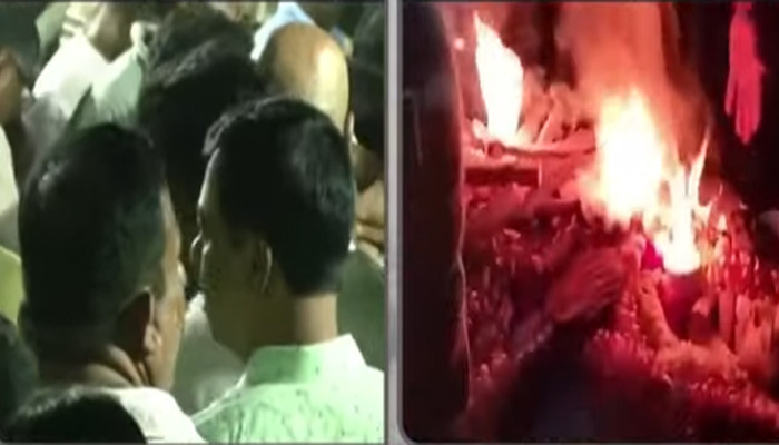 ಪಂಚಭೂತಗಳಲ್ಲಿ ಲೀನವಾದ ವಿಜಯ್ ಪತ್ನಿ ಸ್ಪಂದನಾ swandana