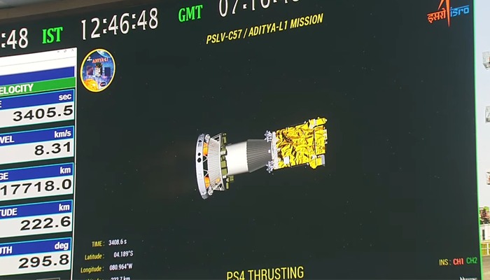 ಆದಿತ್ಯ-ಎಲ್ 1 ಬಾಹ್ಯಾಕಾಶ ನೌಕೆ ಯಶಸ್ವಿಯಾಗಿ ಬೇರ್ಪಟ್ಟಿದೆ: ಇಸ್ರೋ aadhithya l1