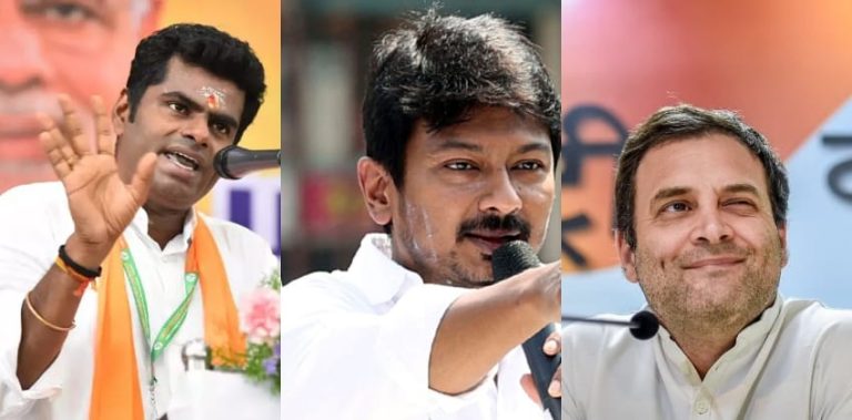 ಉದಯನಿಧಿ ಸ್ಟಾಲಿನ್ ‘ದಕ್ಷಿಣ ಭಾರತದ ಪಪ್ಪು’: ಅಣ್ಣಾಮಲೈ annamalai & rahul gandhi