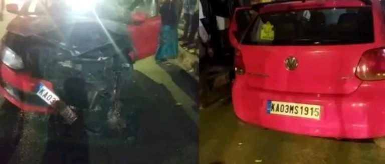 ಚಲಿಸುತ್ತಿದ್ದ ಕಾರಿನಲ್ಲಿ ಬೆಂಕಿ: ಹೊತ್ತಿ ಉರಿದ ಎಂಜಿನ್ bengaluru 2