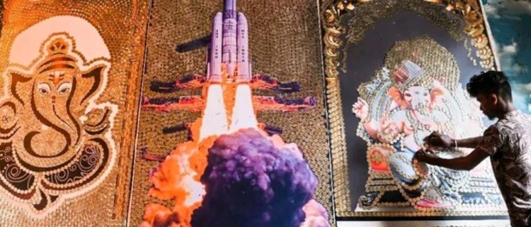 50 ಲಕ್ಷದ ನಾಣ್ಯಗಳಿಂದ ಗಣಪತಿಗೆ ವಿಶೇಷ ಅಲಂಕಾರ ganapathi