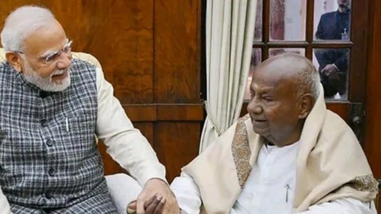 ಬಿಜೆಪಿ ನಾಯಕರು ನನ್ನ ಮೇಲೆ ಗೌರವ ಇಟ್ಟಿದ್ದಾರೆ: ಹೆಚ್. ಡಿ. ದೇವೇಗೌಡ modhi & devegowda