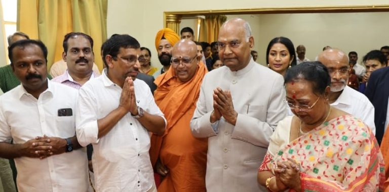 ಮಾಜಿ ರಾಷ್ಟ್ರಪತಿ ರಾಮನಾಥ್ ಕೋವಿಂದ್ ಅವರು ಗುರುದೇವ ಸಮಾಜಕ್ಕೆ ಭೇಟಿ ramanath kovindh