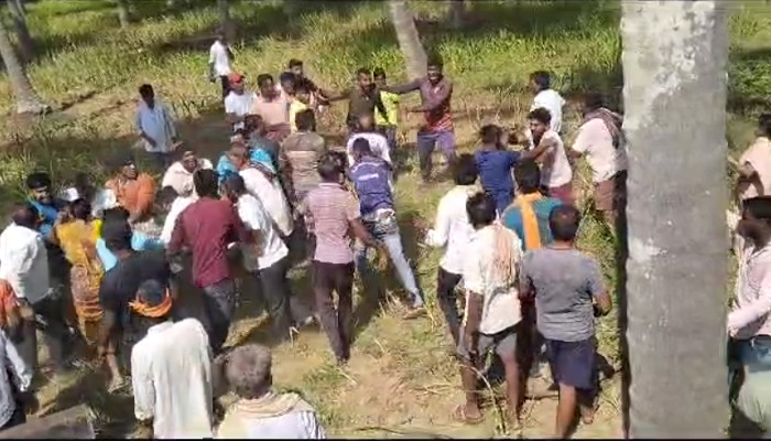 ಕೆರೆ ಒತ್ತುವಾರಿ ತೆರವು ವಿಚಾರದಲ್ಲಿ ಎರಡು ಬಣಗಳ ನಡುವೆ ಮಾರಾಮಾರಿ shravanur