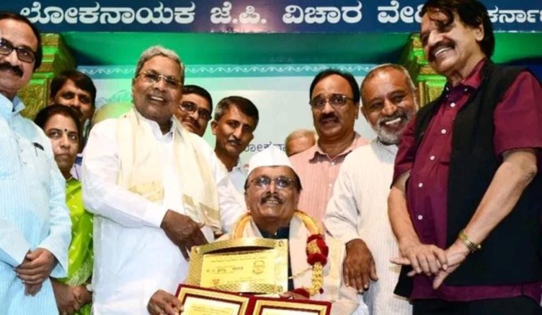 ಶಾಸಕ ಬಿ.ಆರ್. ಪಾಟೀಲ ಅವರಿಗೆ ಜೆ.ಪಿ. ಪ್ರಶಸ್ತಿ ಪ್ರದಾನ b r pateel