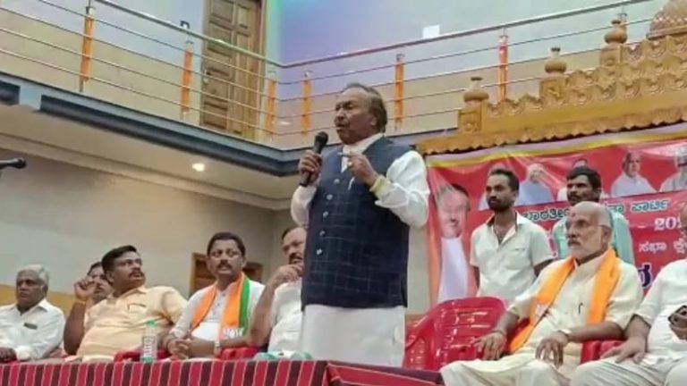 ಲೋಕಸಭೆ ಚುನಾವಣೆ ವೇಳೆ ಒಳಗೆ ಕಾಂಗ್ರೆಸ್ ಸರ್ಕಾರ ರಾಜ್ಯದಲ್ಲಿ ಇರಲ್ಲ: ಈಶ್ವರಪ್ಪ eswarappa