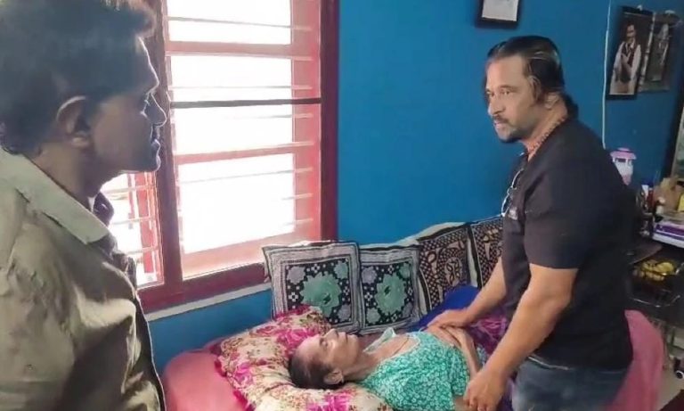 ಹಿರಿಯ ನಟಿ ಲೀಲಾವತಿ ನೋಡಿ ಭಾವುಕರಾದ ನಟ ಅರ್ಜುನ್ ಸರ್ಜಾ arjun sarja