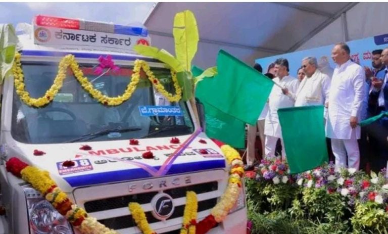 262 ಆಧುನಿಕ ಜೀವ ರಕ್ಷಕ ಆ್ಯಂಬುಲೆನ್ಸ್́ಗಳಿಗೆ ಚಾಲನೆ ambulence