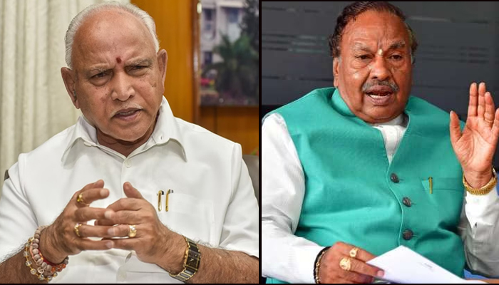 ಈಶ್ವರಪ್ಪ ಅವರನ್ನು ಮನವೊಲಿಸಲು ಯತ್ನಿಸಿದ್ದೇವೆ, ಆದರೂ ಈಶ್ವರಪ್ಪ ಕೇಳುತ್ತಿಲ್ಲ: ಬಿ.ಎಸ್. ಯಡಿಯೂರಪ್ಪ b s yadiyoorappa & eeshwarappa