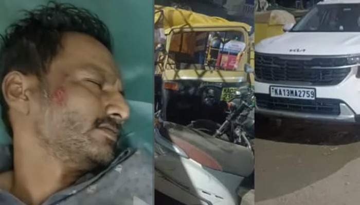 ತುಕಾಲಿ ಸಂತೋಷ ಪ್ರಯಾಣಿಸುತ್ತಿದ್ದ ಕಾರು ಡಿಕ್ಕಿ: ಆಟೋ ಚಾಲಕ ಸಾವು thumakuru