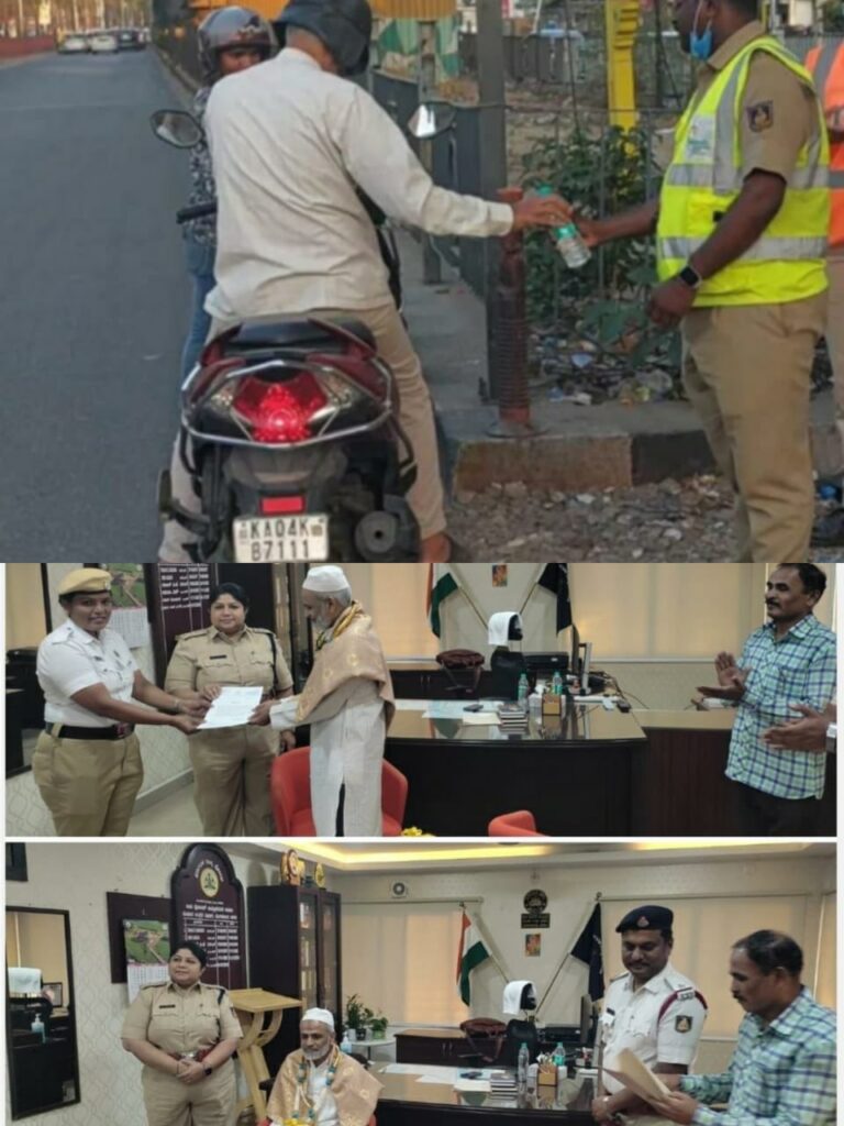 2 ವರ್ಷಗಳಿಂದ ಟ್ರಾಫಿಕ್ ಪೊಲೀಸರ ದಾಹ ನೀಗಿಸುತ್ತಿರುವ 60ರ ವ್ಯಕ್ತಿ.. bengaluru