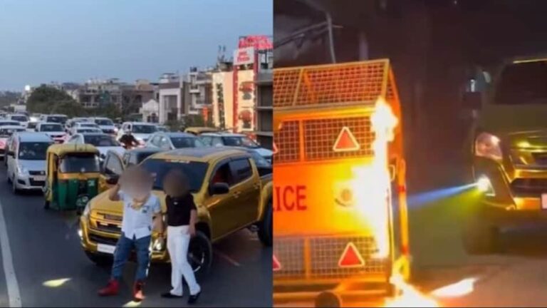 ರೀಲ್ಸ್ ಎಫೆಕ್ಟ್: ಬ್ಯಾರಿಕೇಡ್ ಗಳಿಗೆ ಬೆಂಕಿ ಹಚ್ಚಿದ ವ್ಯಕ್ತಿಗೆ 36,000 ರೂಪಾಯಿ ದಂಡ ವಿಧಿಸಿ ಅರೆಸ್ಟ್ dehali