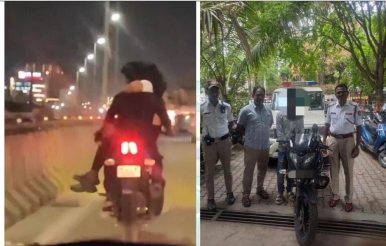 ಪ್ರೇಯಸಿಯನ್ನು ತೊಡೆ ಮೇಲೆ ಕೂರಿಸಿ ಜಾಲಿ ರೈಡ್ ಮಾಡಿದ ಪ್ರಿಯಕರ ಅರೆಸ್ಟ್ kodigehalli