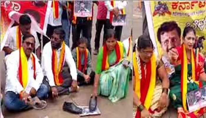 ನಟ ದರ್ಶನ್ ಫೋಟೋಗೆ ಚಪ್ಪಲಿ, ಬೂಟಿನಿಂದ ಹೊಡೆದು ಪ್ರತಿಭಟನೆ..! chithradurga