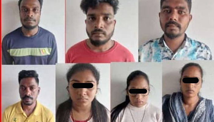 ಹೆಂಗಸರಿಂದ ಮಸಾಜ್ ಮಾಡಿಸುವುದಾಗಿ ನಂಬಿಸಿ ವಂಚನೆ: 8 ಮಂದಿ ಅರೆಸ್ಟ್ arest