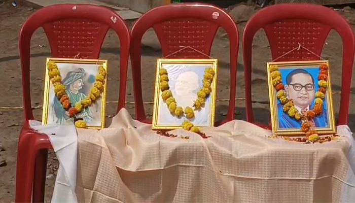 ಸ್ವಾತಂತ್ರ್ಯ ದಿನಾಚರಣೆ ವೇಳೆ ಗಾಂಧಿ, ಅಂಬೇಡ್ಕರ್ ಫೋಟೋ ಜೊತೆಗೆ ಟಿಪ್ಪು ಫೋಟೋ! tippu sulthan