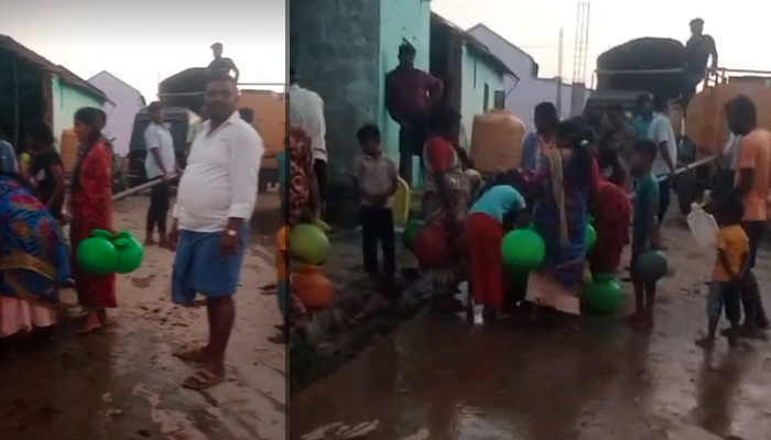 ಸರಗೂರು | ಇಂಥಾ ನೀರು ಕುಡಿಯೋದು ಹೇಗೆ? ನಾವೇನು ಪ್ರಾಣಿಗಳಾ?: ಜೆಜೆಎಂ ಅಧಿಕಾರಿಗಳ ವಿರುದ್ಧ ಜನಾಕ್ರೋಶ water