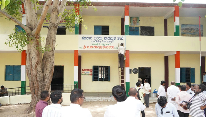 ಬಳ್ಳಾರಿ: ಶಾಸಕರ ಸ್ಥಳೀಯ ಪ್ರದೇಶಾಭಿವೃದ್ಧಿ ನಿಧಿಯಿಂದ ಸರ್ಕಾರಿ ಶಾಲೆಗಳ ದತ್ತು: ಶ್ಲಾಘನೆ