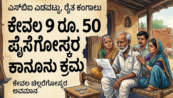 9ರೂ. 50 ಪೈಸೆಗೋಸ್ಕರ ಕಾನೂನು ಕ್ರಮ: ಬ್ಯಾಂಕ್ ಮ್ಯಾನೇಜರ್ ಯಡವಟ್ಟಿಗೆ ರೈತ ಕಂಗಾಲು sbi.jpg