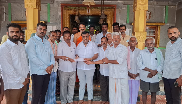 ಕುರಂಕೋಟೆ ಆಂಜನೇಯ ಸ್ವಾಮಿ ದೇವಸ್ಥಾನದ ನೂತನ ಕಲ್ಯಾಣ ಮಂಟಪ ನಿರ್ಮಾಣಕ್ಕೆ ₹1 ಲಕ್ಷ ದೇಣಿಗೆ kurankote anjaneya swamy temple
